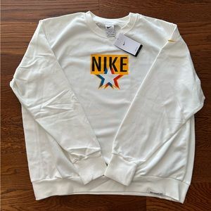 NIKE Standard Issue Men's Basketball Crew Sweatshirt White Cream XL DH2849-133